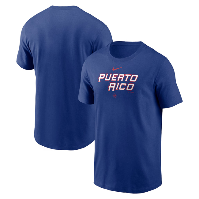 Men's Puerto Rico Baseball Royal 2026 World Baseball Classic Wordmark T-Shirt